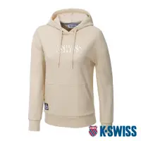 在飛比找PChome24h購物優惠-K-SWISS Hoodie 連帽上衣-女-奶茶