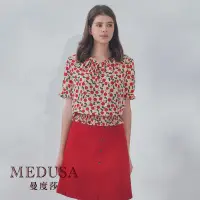 在飛比找Yahoo奇摩購物中心優惠-現貨【MEDUSA 曼度莎】I Care 可愛櫻桃荷葉雪紡上