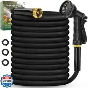 Lipoliftco Garden Hose 100FT, Non-Expanding, Lightweight Hose, Leak-Proof Met