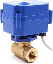 Brass Motorized Ball Valve DN8 Motorized 2-Way Brass Electric 2-Wire with Full Port AC/DC/ADC 220V 9-24V 1Pcs (Size : DN8, Color : DC24V_CR01) (Color : Dc12v-cr02, Size : DN8) (Color : Ac220vcr02, S
