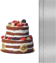 ✨12 Inches Stainless Steel Cake Scraper Leveler and Smoother Metal Cake Scraper