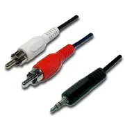Dynamix CA-2RCA-ST2 Stereo 3.5mm Plug to 2 RCA Plug Cable - 2m [CA-2RCA-ST2]