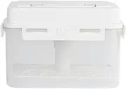 Container - Storage Box | Pickle Holder with Strainer and Locking Lid | Clear Jar | Sauerkraut Fermentation and Storage Container | Handy Container for Home Kitchen Restaurant