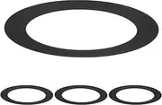 uxcell 4-Pack Goof Rings for 3 Inch Recessed Lights, 3.4" ID 4.7" OD Durable Steel Trim Ring Flush Mount Black Can Light Trim Ring Cover for Ceiling Can Downlights