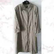 NWT Preston & York British Tan Wool Lined Trench Coat 10