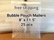 25X 8" x 11.5" BUBBLE OUT BAGS POUCHES SELF SEAL MAILERS BAGS WRAP CLEAR
