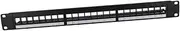 24-Port Wall Mount Patch Panel 19-inch CAT6A Network Coupler Office Module Rack Mount