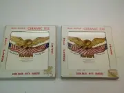 Vintage Tritan Ceramic Tile Wooden Eagle Trivet Wall Plaques