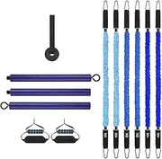 Pilates Bar Kit with Resistance Bands Chest Muscle Training Home Gym Elastic Bands Exercising Fitness Equipment Portable