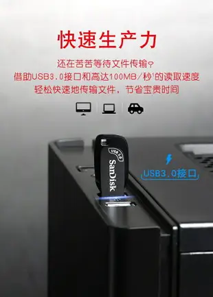 臺灣現貨：【長輩專用隨身碟】SanDisk閃迪CZ410迷你32G USB3.0加密高速隨身碟