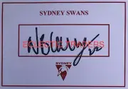 Nick Blakey SIGNED Sydney Swans Card. AFL Football ALL AUSTRALIAN! Warner Heeney