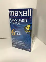 Maxell Video Cassette Tapes 2 Packs Of 4, 12 Hours In EP Mode -