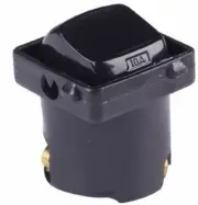 2x HPM ROCKER SWITCH MECHANISMS 10A 1-Pole 240V 1-2Way Vertical Clip On BLACK