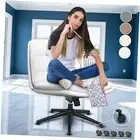 Criss Cross Desk Chair for Cross Legged Sitting, Easy to Assemble White Criss
