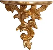 W21xDP12xH20 cm Sized Made in Italy Wood Made Gold Leaf Finish Wall Cabinet