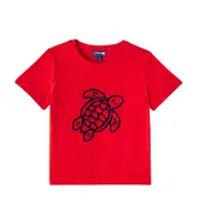[Vilebrequin Kids] Vilebrequin Kids Thomy embroidered cotton jersey T-shirt Y 2 red