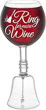 BigMouth Inc Ring for More Wine Wine Glass, Novelty Bell Glass, 10 inches Tall Funny Wine Gift