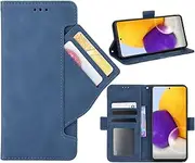 [GoshukunTech] Phone Cover for Samsung A73 5G,for Samsung Galaxy A73 5G Wallet Case[ 5 Card Slots Leather Wallet ] Soft TPU Inner Case Flip Cover Stand Feature -Navy Blue