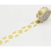 mt Pack Washi Paper Masking Tape: 1 in. x 17 yds. (Dot Gold)