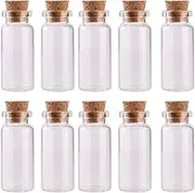 YORROR 20Pack 20ml Glass Bottles with Cork Stopper,Empty Sample Glass Bottles Tiny Clear Jars Vials Storage for Wedding Wish Party Favors Art Crafts Jewelry Decoration