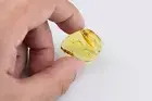 Large Cabochon Drop Shape Genuine BALTIC AMBER Inclusion Stone - JUMPING SPIDER