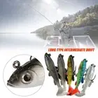 5pcs Dark Sleeper SwimBait 13g Soft Plastic Bait Soft bass Bait with Lead hook