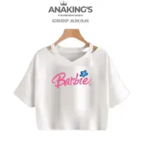 在飛比找蝦皮購物優惠-Mk T-SHIRT CROP TOP BARBIE 女童2