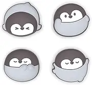 PlayVital 4 Pcs Thumb Grips for Nintendo Switch 2, Kawaii Silicone Thumbstick Caps for Joycon 2, Joystick Cover for Switch 2 Accessories - Cutie Penguin