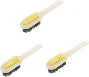 [Minkissy] 3pcs Portable Soft Shoe Cleaning Brush Dual Sided Scrub Brush for Nubuck Compact and Durable for Home Use Effortlessly Removes Dirt and Stains
