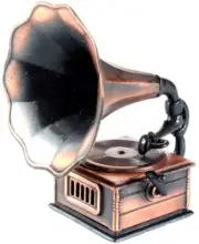 Old Time Gramophone Die Cast Metal Collectible Pencil Sharpener
