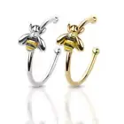 Surgical Steel Nose Ring Hoop 20 Gauge 5/16" With Front Bumble Bee
