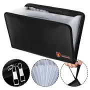 Fireproof Document Bag 12 Pockets Safe Envelope for Cash Passport Document Files