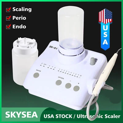 Dental Ultrasonic Scaler w/ Handpiece 5*Tips 2*Bottles Fit Cavitron DTE SATELEC