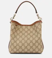 [Gucci] Gucci GG Emblem Small bucket bag One Size beige