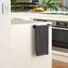 30cm Flat Style Towel Rail Matte Black