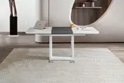 Lacy Black and White Extendable Dining Table