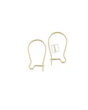 14k Gold Filled 16mm Kidney Ear Wires #6209-1