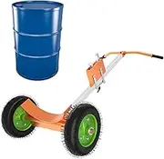 450kg Load Capacity Drum Cradle, Heavy Duty Oil Drum Cart with Wheels, Oil Bucket Cart for Plastic/Iron Barrels, Adjustable Height Clamp, for Workshop Factory Warehouse