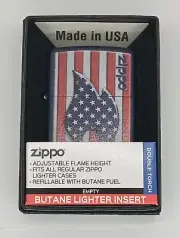Zippo Patriotic Flame Design 48560 "Double Torch" refillable Butane Lighter