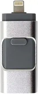 Upgraded Version USB 3.0 Flash Drive 64GB for iPhone, Memory Photo Keeper Storage Stick for Picture/Video/Data Saver/Backup, High Speed Thumb/Jump/Hard Drives for iPhone/iPad/Android/PC (Silver)