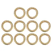 10Pcs Spring O Rings 3/4" Round Trigger Snap Hook Circle Gold Key Ring Clip