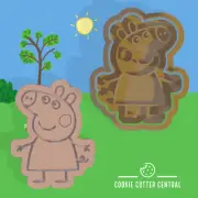 Peppa Pig Cookie Cutter and Embosser - 7.7cm x 6cm