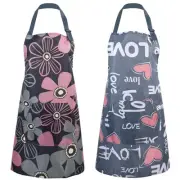 2 Pack Aprons for Women with Pockets, Cute Floral Apron Adjustable Cooking