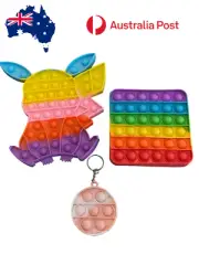 3pc Pop It pack, Push Pop Bubble Stress Reliever