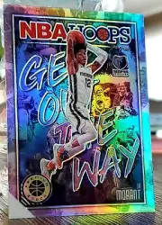Ja Morant 2019-20 Panini NBA Hoops Premium Stock "GET OUT OF THE WAY" Silver...
