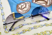 Cartier vintage y2k rimless 18k 750 solid trinity gold sunglasses Trinity decor