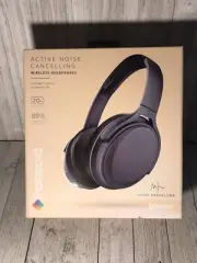Polaroid Active Noise-Cancelling Bluetooth Comfort Fit Wireless Headphones Gray