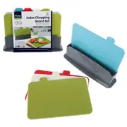 Coloured Chopping Board Set Non-slip Cutting Boards Index With Stand Holder