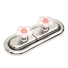 2Pcs Decorative Florals Toilet Flushes Button to Enhance Bathroom Aesthetic