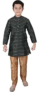 [Pro-Ethic Style Developer] Jacquard Silk Kids Kurta Sets For Boys Indian Traditional clothing | Pack Of 1 (S-146)